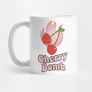 Cherry Bomb and Light Peach Blush Flaming Design Mug